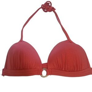 Venus Halter Bikini Top - Size B Cup - Coral